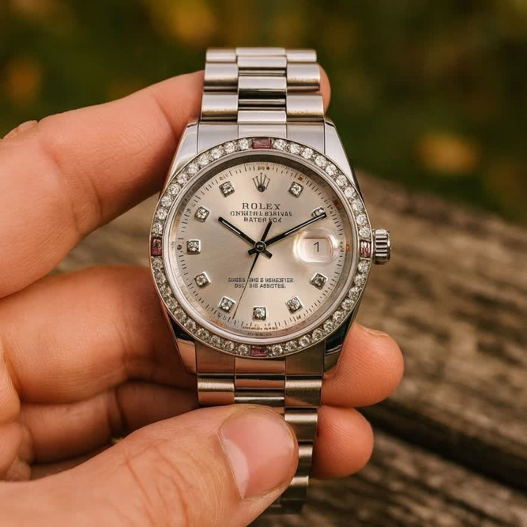 ساعت مچی مردانه رولکس دی دیت جاس ROLEX دور الماس