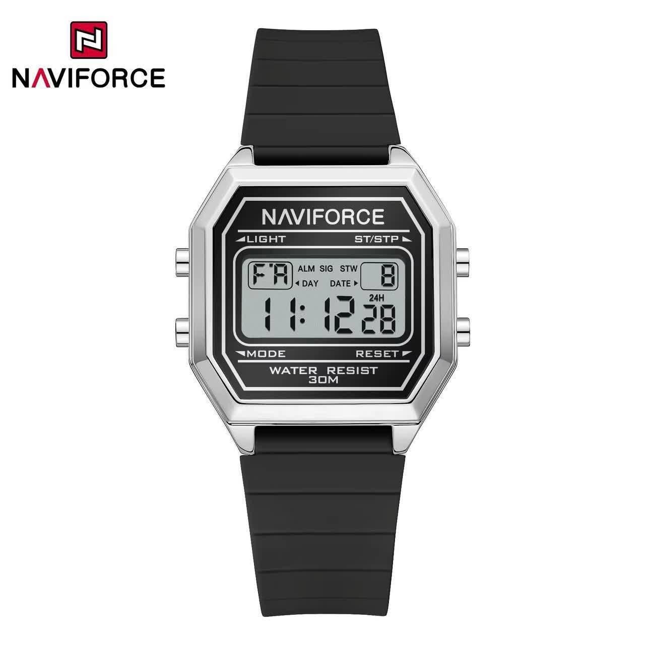 ساعت مچی زنانه دیجیتال نیوی فورس NAVIFORCE مدل Nf5063t بند رابر