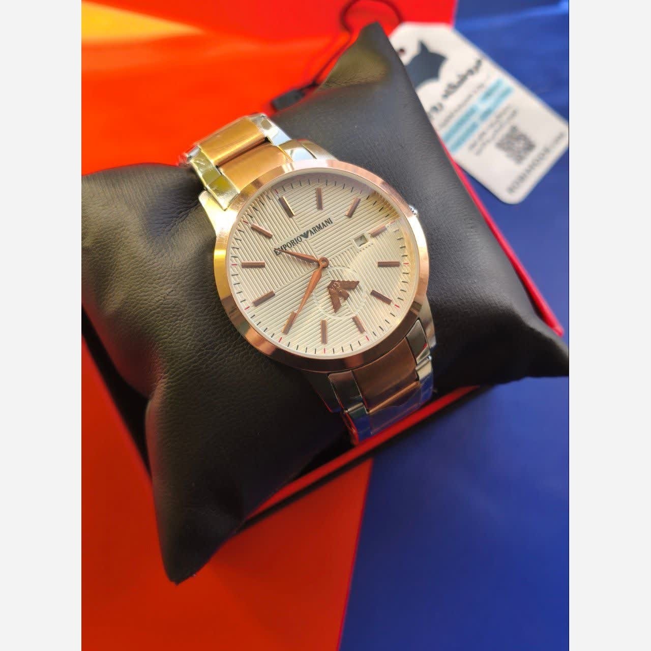ساعت مچی مردانه امپریو آرمانی زیر ثانیه فعال EMPORIO ARMANI طلایی