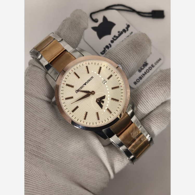 ساعت مچی مردانه امپریو آرمانی زیر ثانیه فعال EMPORIO ARMANI طلایی