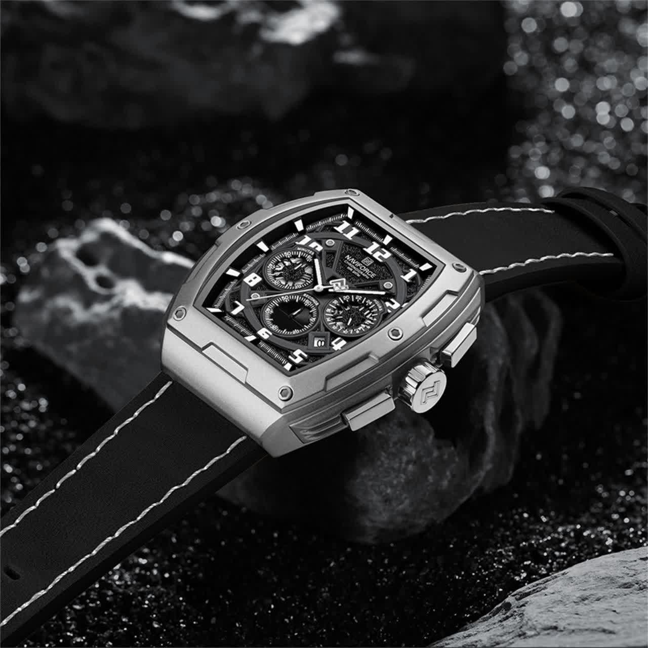 ساعت مچی کرنوگراف مردانه نیوی فورس NAVIFORCE مدل Nf8053 موتور ژاپن