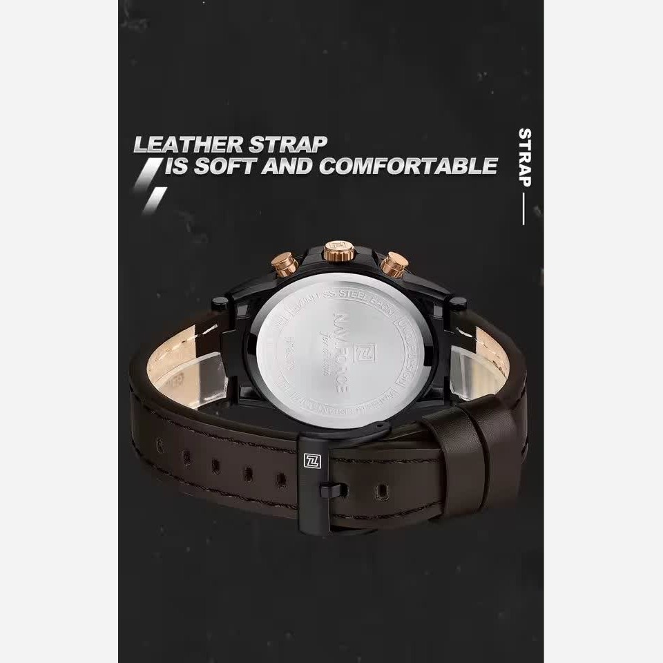 ساعت مچی کرنوگراف مردانه نیوی فورس NAVIFORCE مدل Nf8073 موتور ژاپن