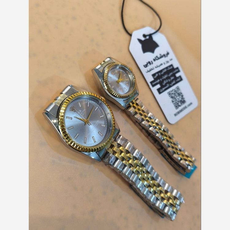 ست ساعت رولکس دیت جاست زنانه و مردانه ROLEX Date just کیفیت عالی صفحه طوسی