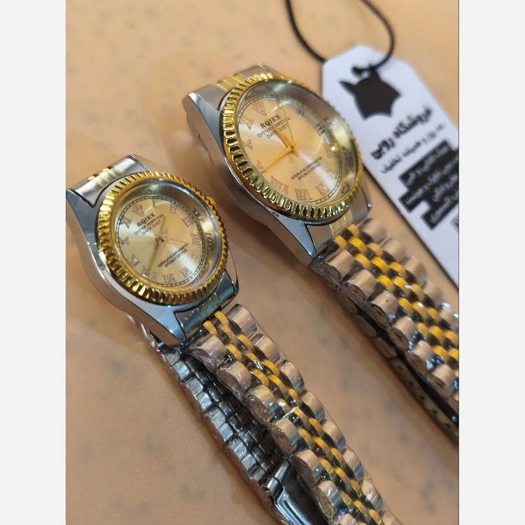 ست ساعت رولکس دیت جاست زنانه و مردانه ROLEX Date just کیفیت عالی صفحه طلایی