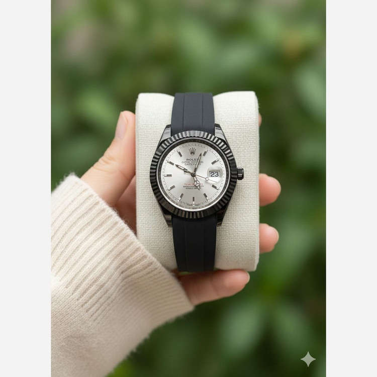 ساعت مچی مردانه رولکس دیت جاس quality ROLEX صفحه سفید