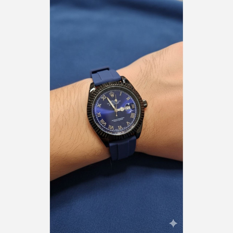 ساعت مچی مردانه رولکس دیت جاس quality ROLEX سرمه ای