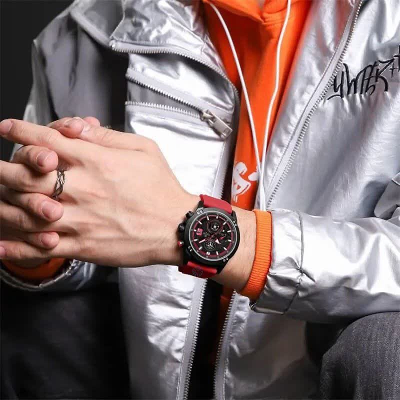 ساعت مچی نیوی فورس مردانه کرنوگراف NAVIFORCE مدل NF8033 بند طلایی + فول