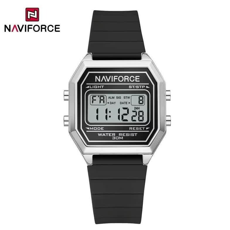 ساعت مچی دیجیتال مردانه نیوی فورس NAVIFORCE مدل NF5063 بند سیلیکونی + فول