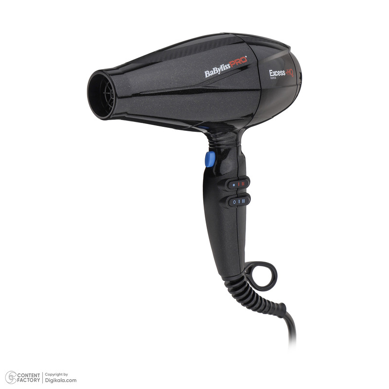 سشوار خانگی 2600 وات بابیلیس پرو مدل BAB6990IE، موتور AC، وزن 555 گرم، دارای سری متمرکزکننده باریک، متمرکزکننده پهن با ویژگی صافکنندگی، حجمدهندگی، با قابلیت باد سرد