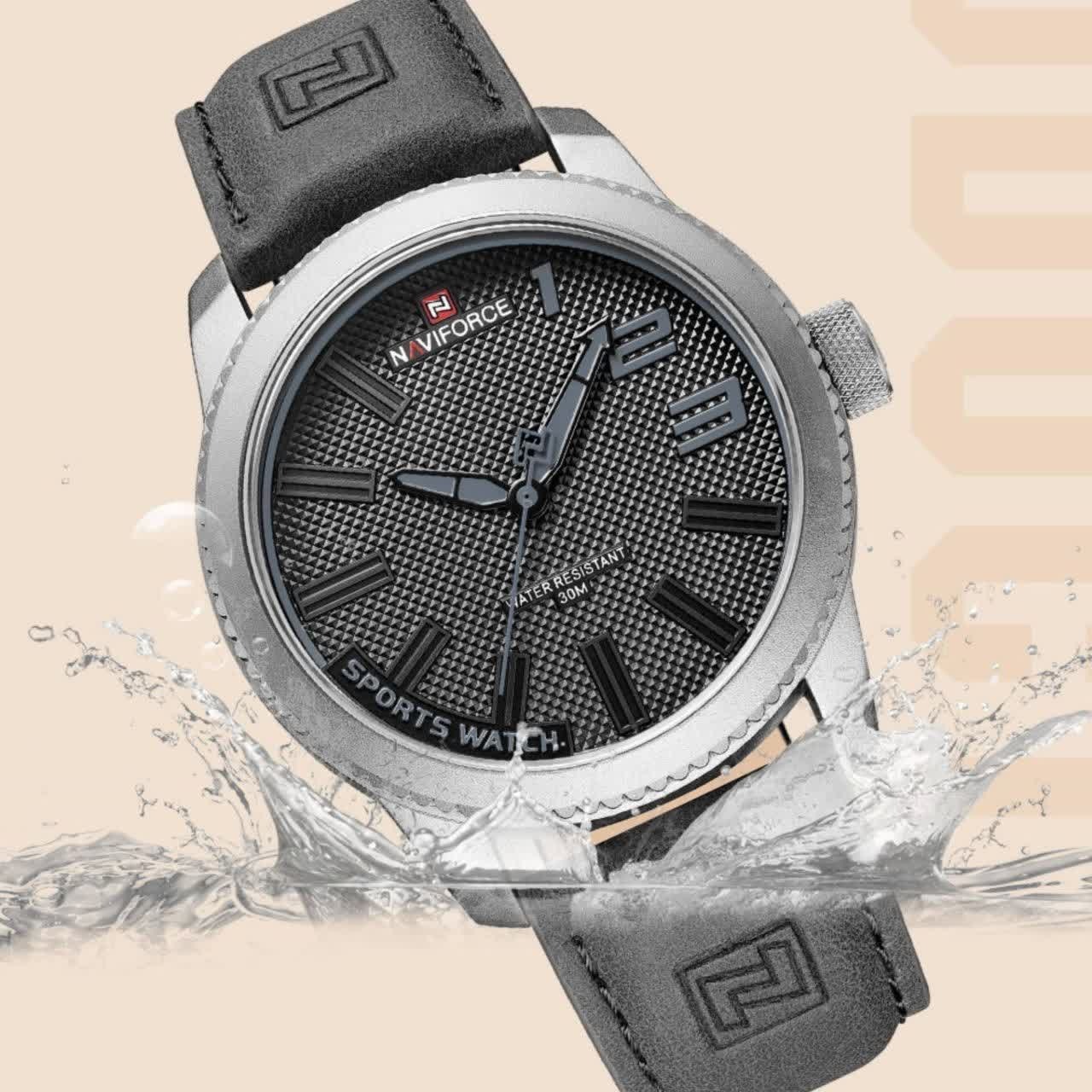 ساعت مچی نیوی فورس مردانه NAVIFORCE مدل NF9221 طوسی