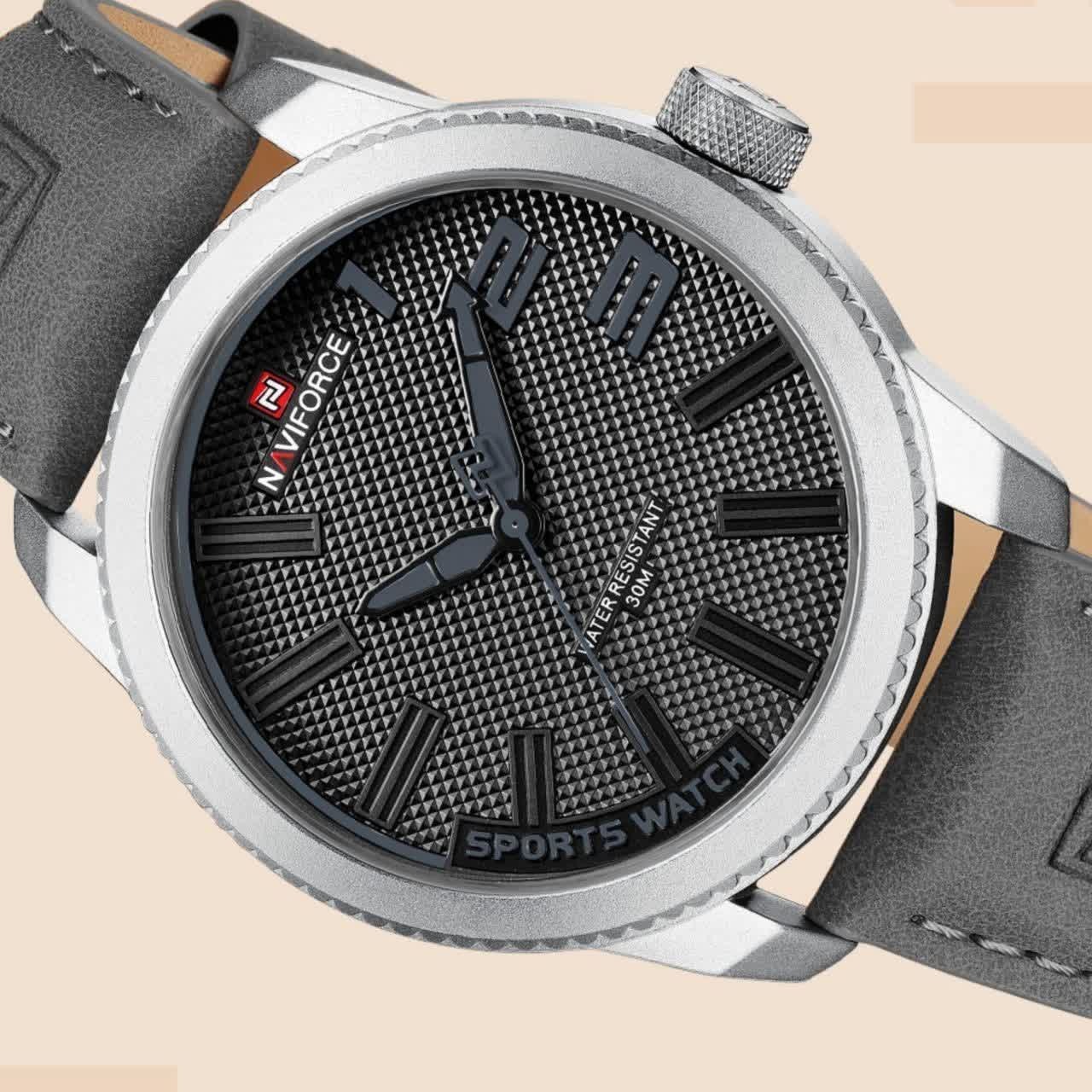 ساعت مچی نیوی فورس مردانه NAVIFORCE مدل NF9221 طوسی