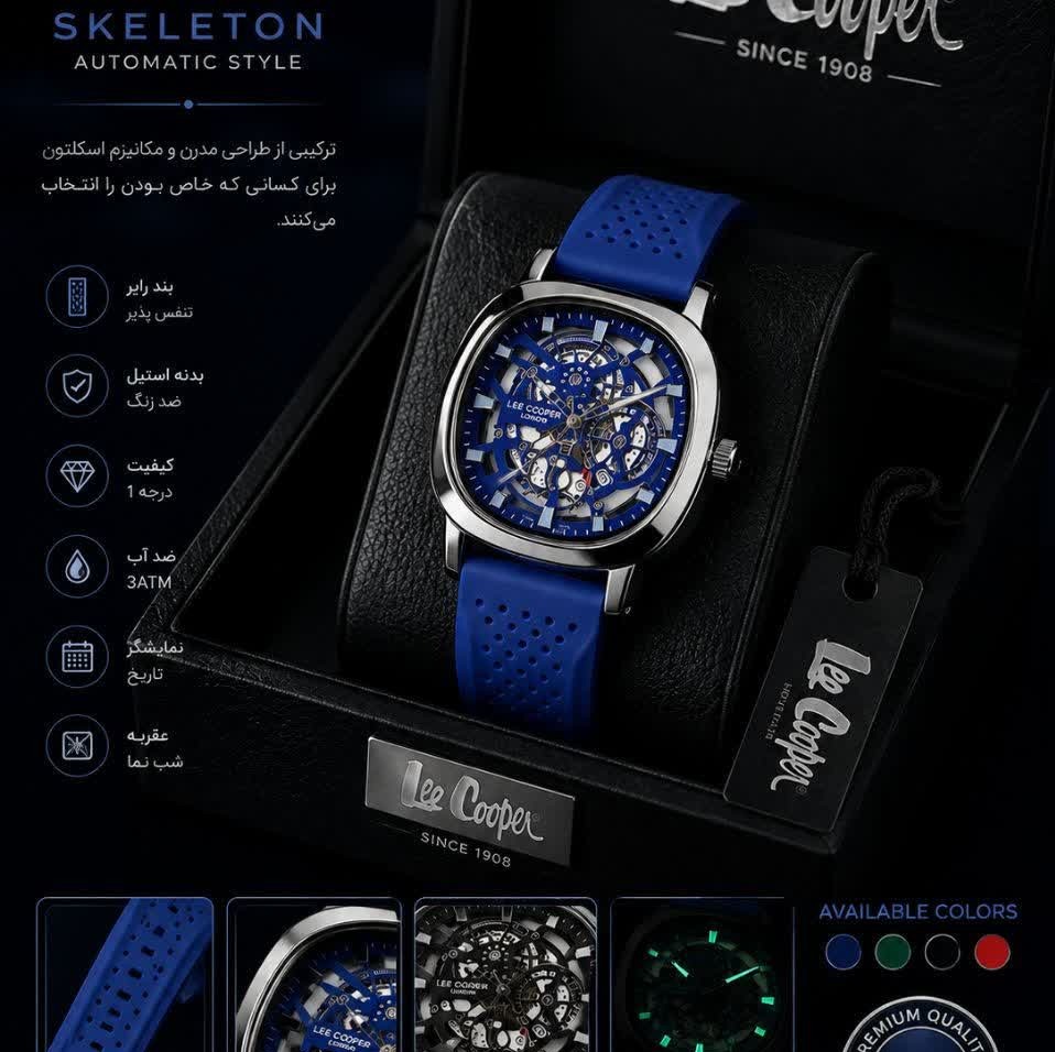 ساعت مچی مردانه لی کوپر اسکلتون لندن LEE COOPER LONDON سرمه ای