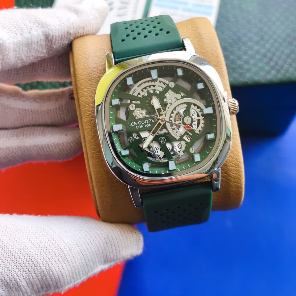ساعت مچی مردانه لی کوپر اسکلتون لندن LEE COOPER LONDON سبز لجنی