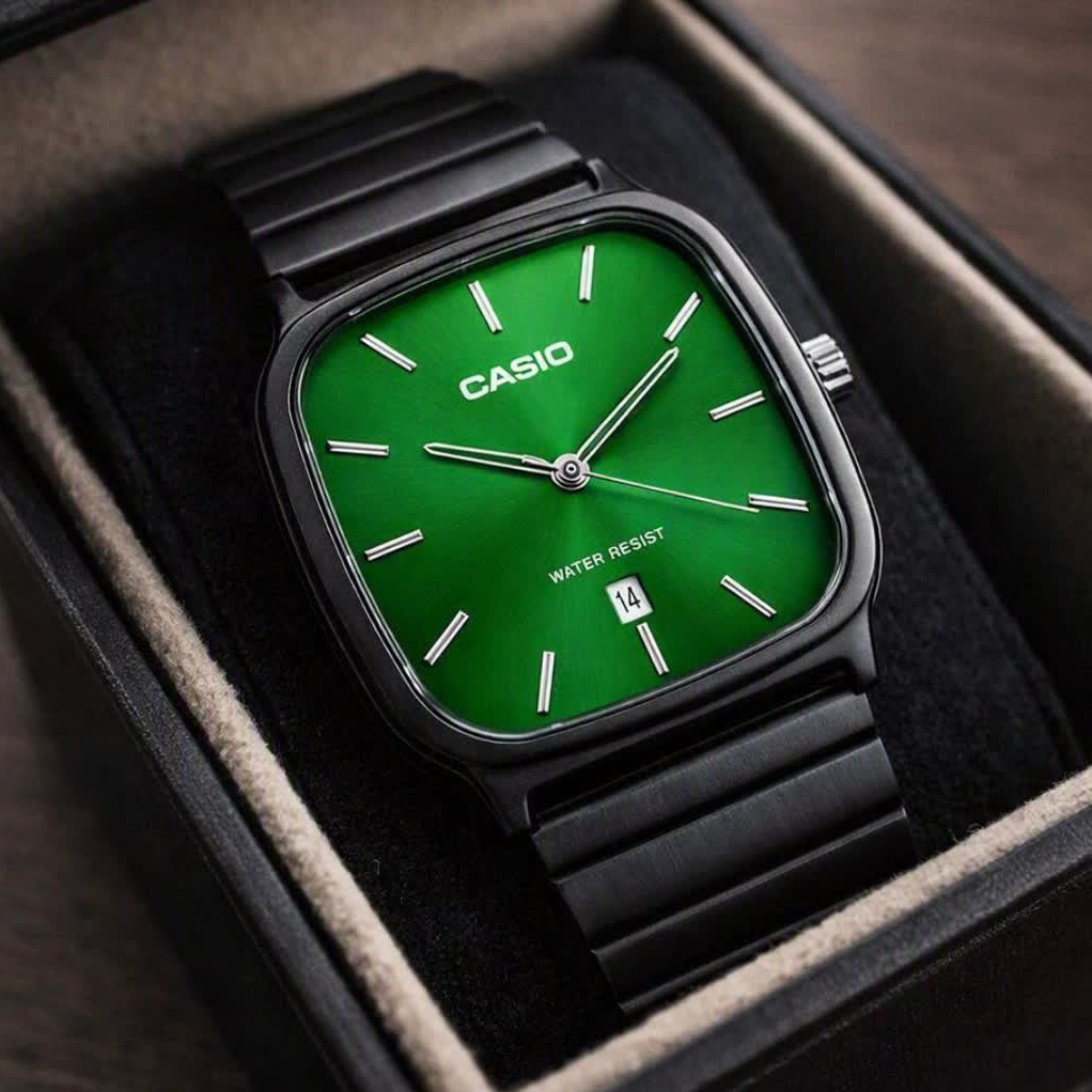 ساعت مچی مردانه کاسیو اولدمانی تری AAA CASIO موتور ژاپنی بلک + فول پک