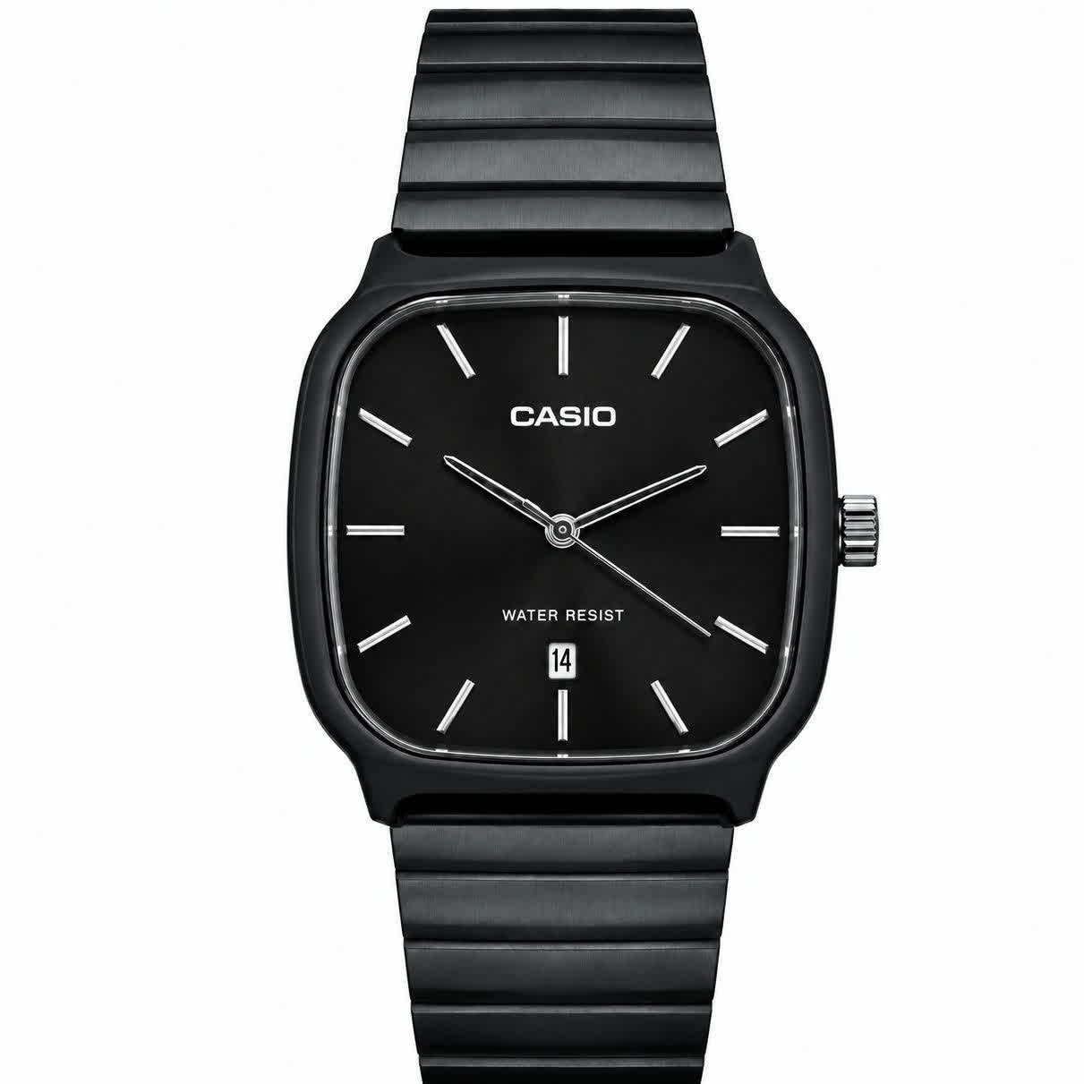 ساعت مچی مردانه کاسیو اولدمانی تری AAA CASIO موتور ژاپنی فول بلک + فول پک