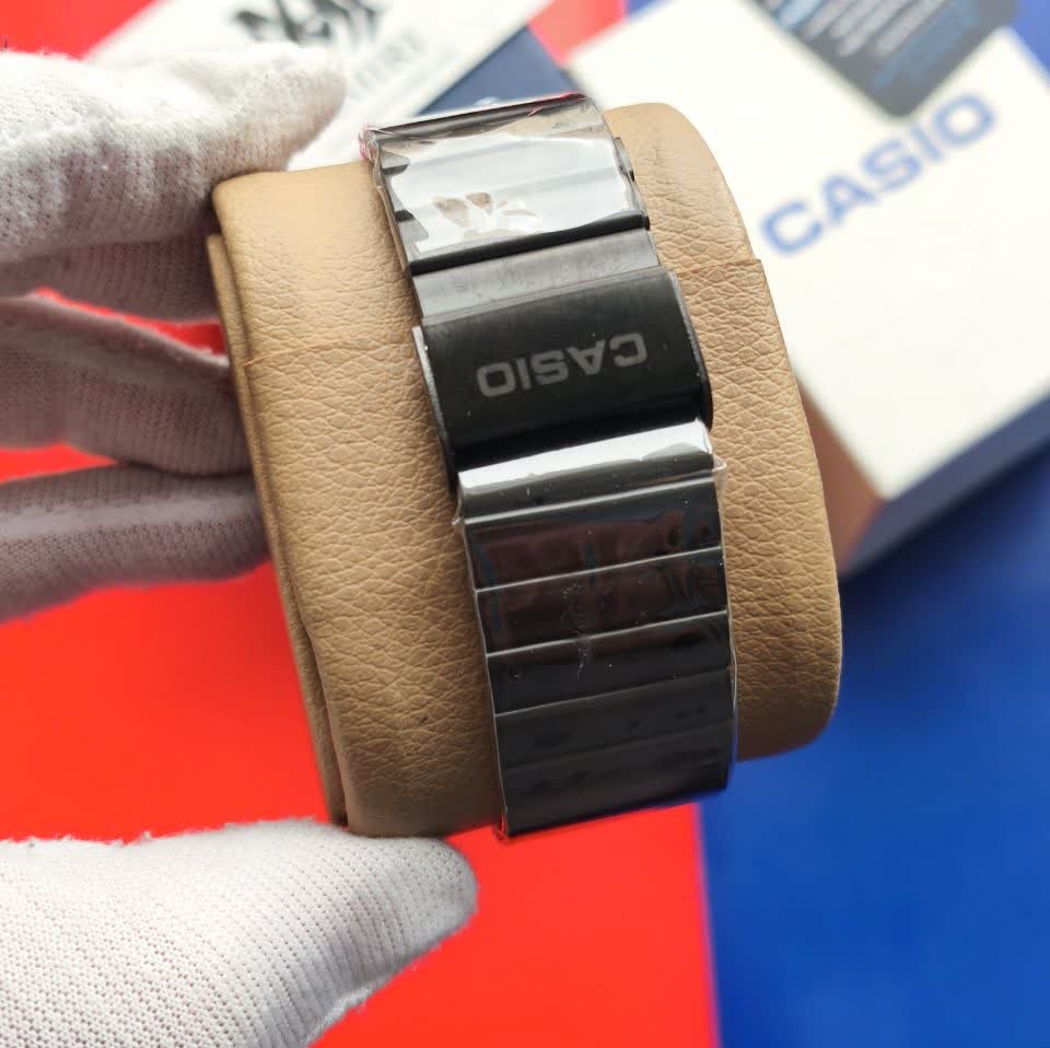 ساعت مچی مردانه کاسیو اولدمانی تری AAA CASIO موتور ژاپنی فول بلک + فول پک