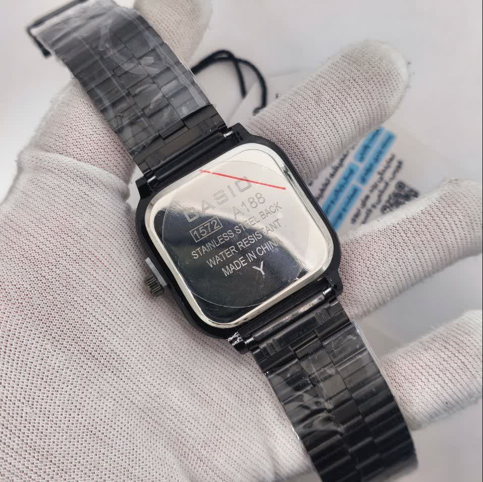 ساعت مچی مردانه کاسیو اولدمانی تری AAA CASIO موتور ژاپنی فول بلک + فول پک