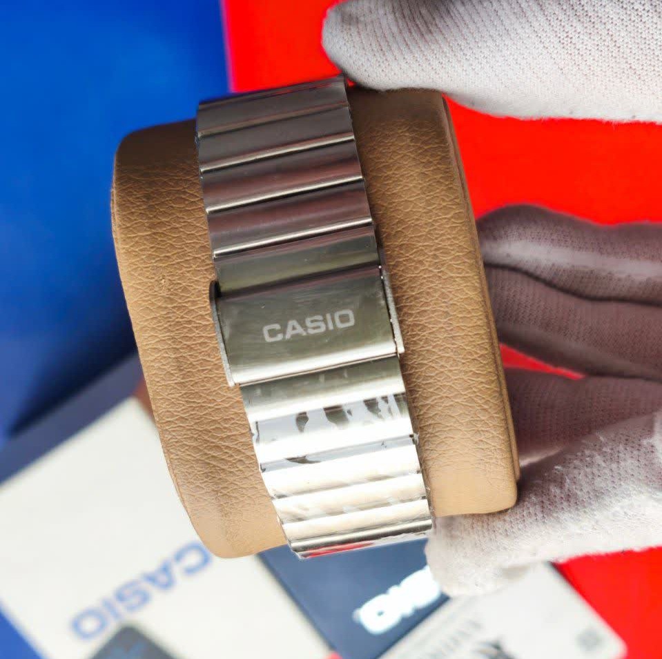 ساعت مچی مردانه کاسیو اولدمانی تری AAA CASIO موتور ژاپنی صفحه سبز + فول پک