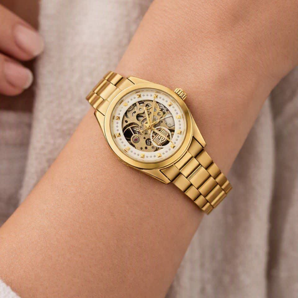 ساعت مچی اتوماتیک زنانه سیکو پنج SEIKO 5 صفحه سفید