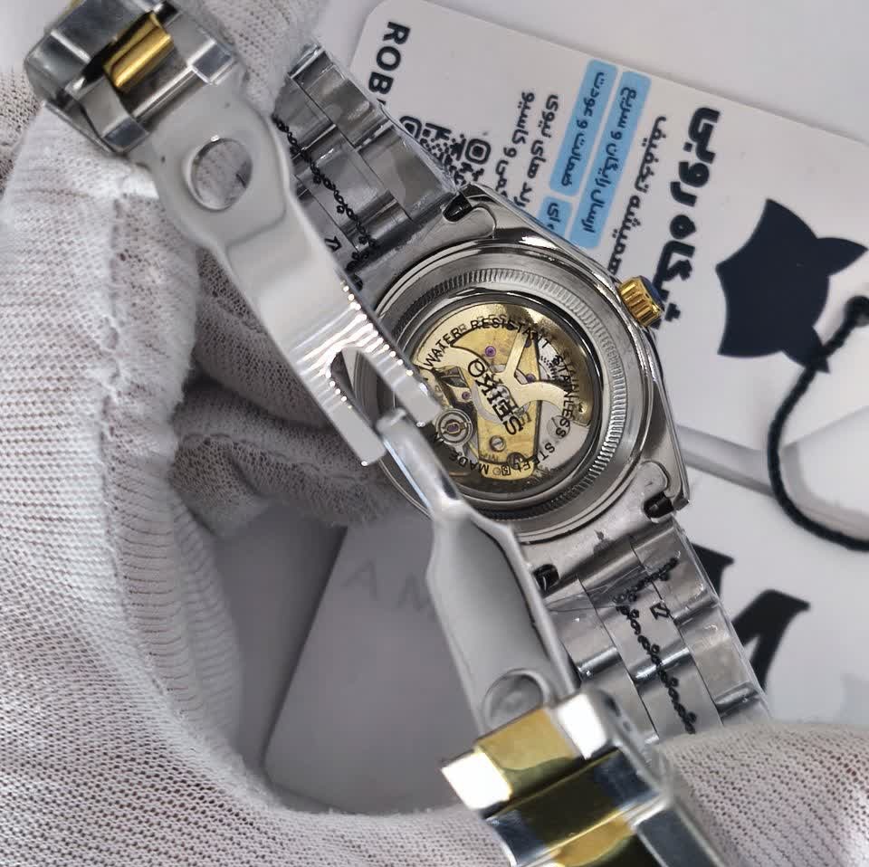 ساعت مچی اتوماتیک زنانه سیکو پنج SEIKO 5 نقره ای طلایی