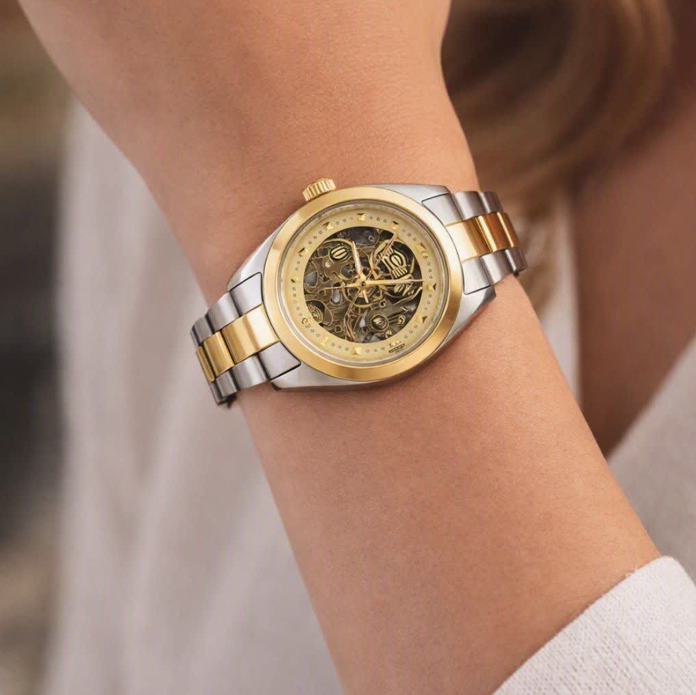 ساعت مچی اتوماتیک زنانه سیکو پنج SEIKO 5 نقره ای طلایی