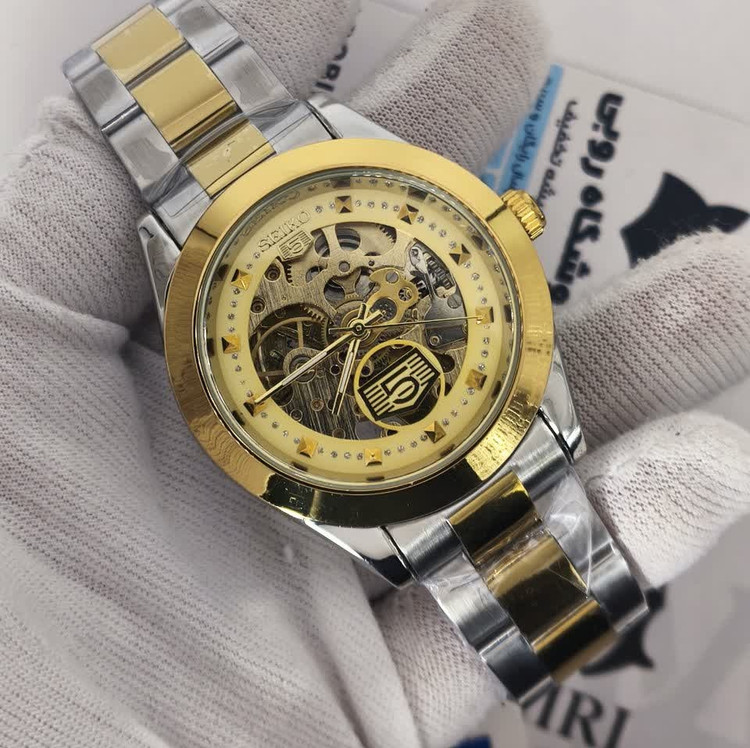 ساعت مچی اتوماتیک مردانه سیکو پنج SEIKO 5 نقره ای طلایی