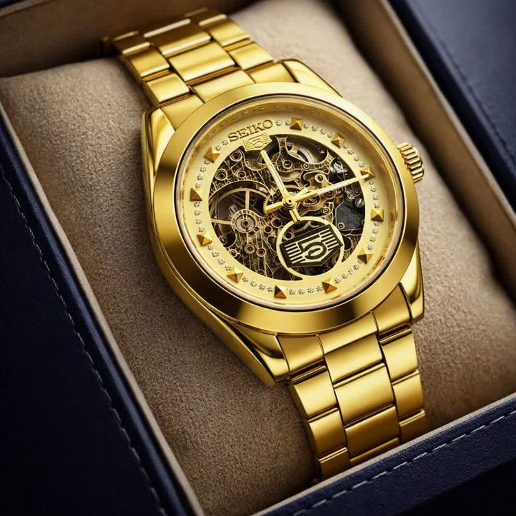 ساعت مچی اتوماتیک زنانه سیکو پنج SEIKO 5 تمام طلایی