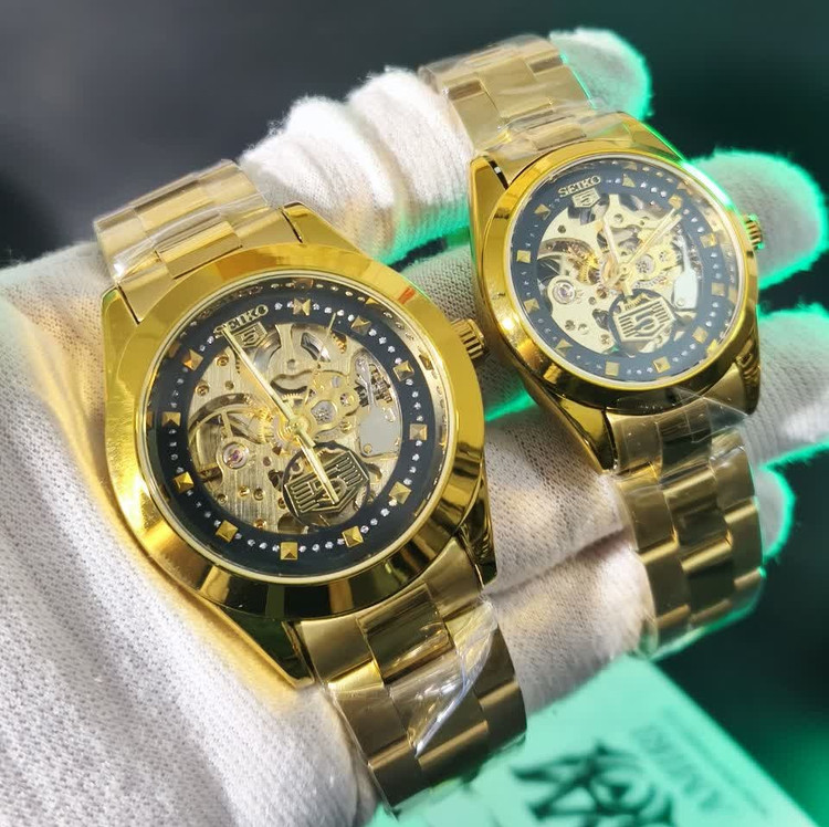 ساعت مچی اتوماتیک زنانه سیکو پنج SEIKO 5 طلایی مشکی