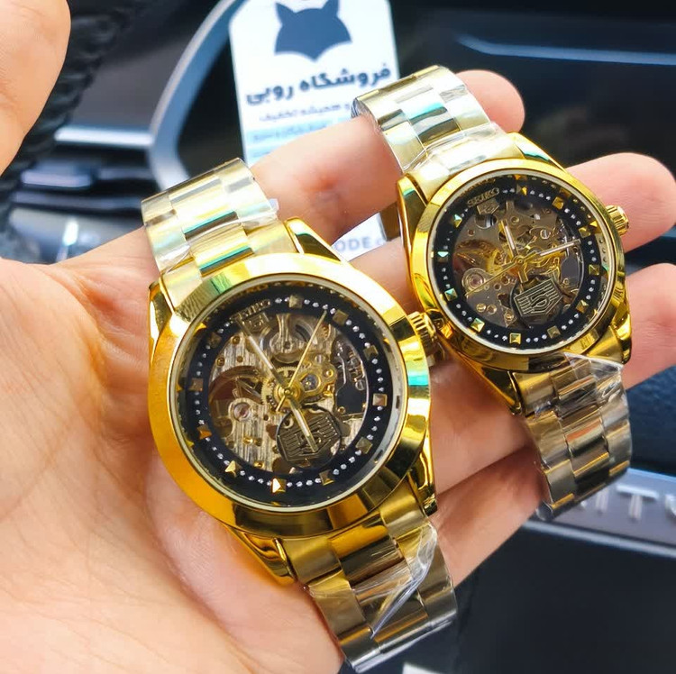 ساعت مچی اتوماتیک زنانه سیکو پنج SEIKO 5 طلایی مشکی