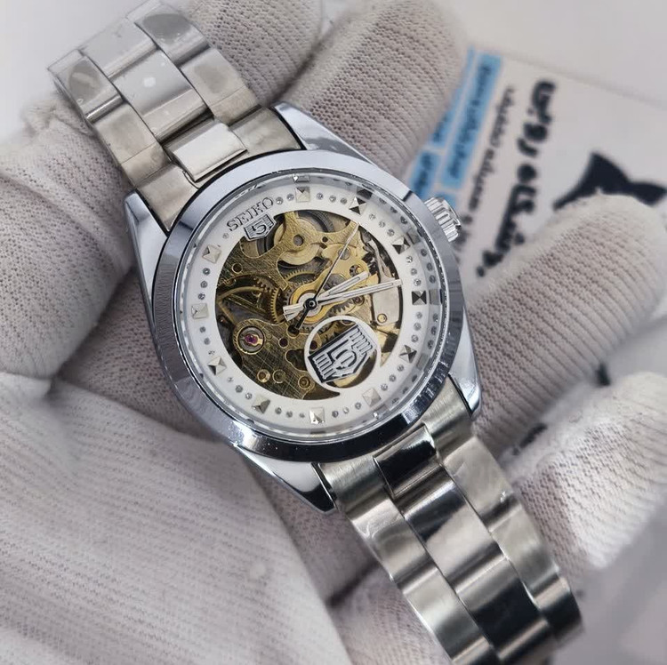 ساعت مچی اتوماتیک زنانه سیکو پنج SEIKO 5 نقره ای