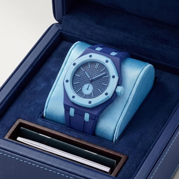 ساعت اسپرت سواچ پیگه AP Swatch Royal Pop (ZZ) فول پک آبی سرمه ای