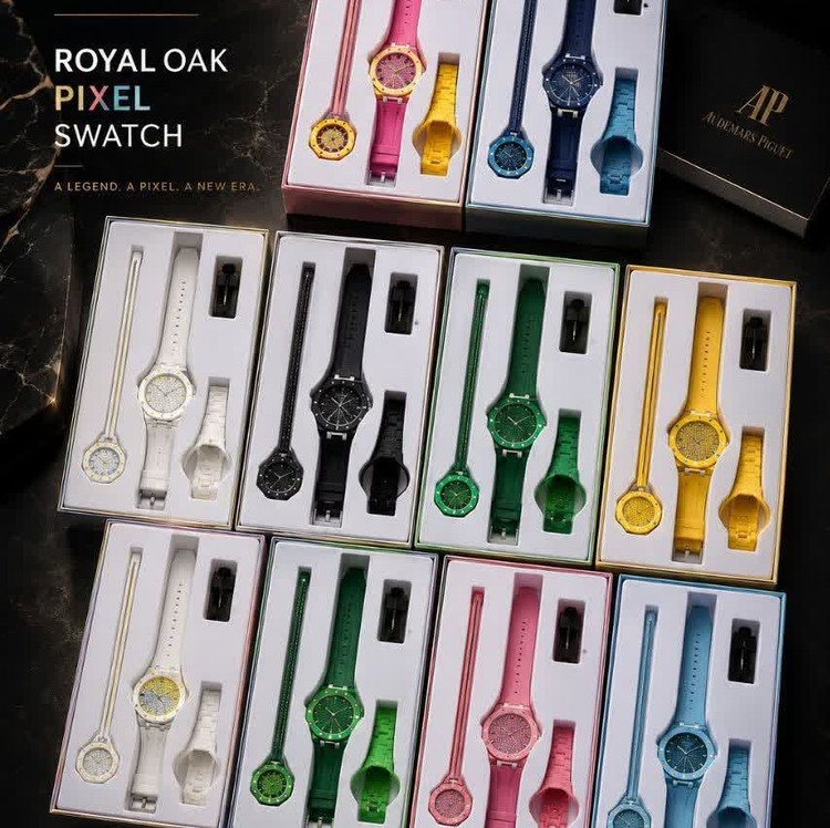 ساعت اسپرت سواچ پیگه AP Swatch Royal Pop (ZZ) فول پک سبز پرنگ