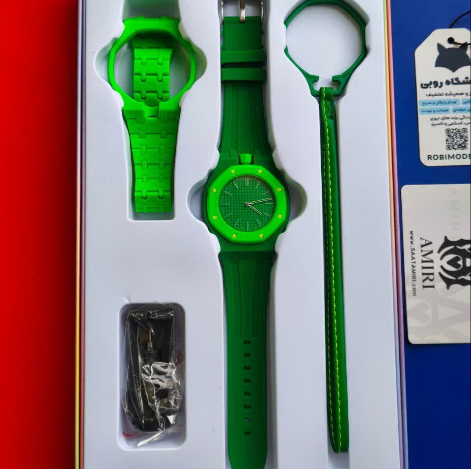 ساعت اسپرت سواچ پیگه AP Swatch Royal Pop (ZZ) فول پک سبز پرنگ