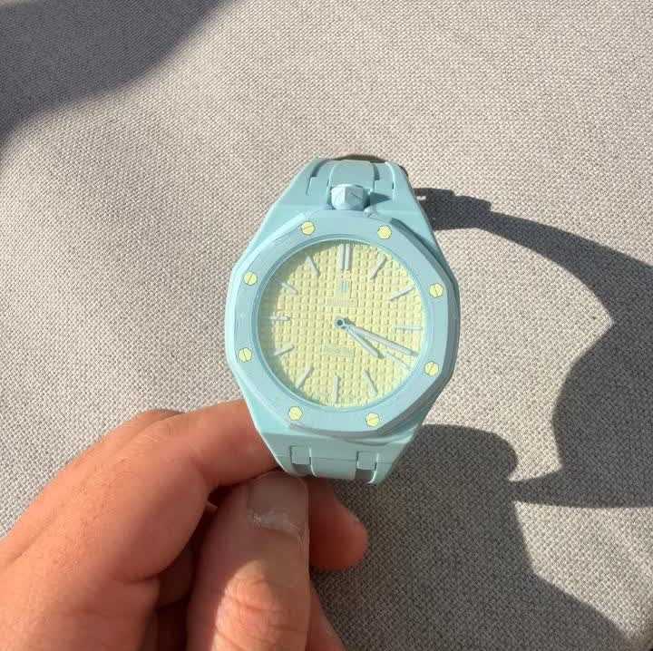 ساعت اسپرت سواچ پیگه AP Swatch Royal Pop (ZZ) فول پک آبی سبز