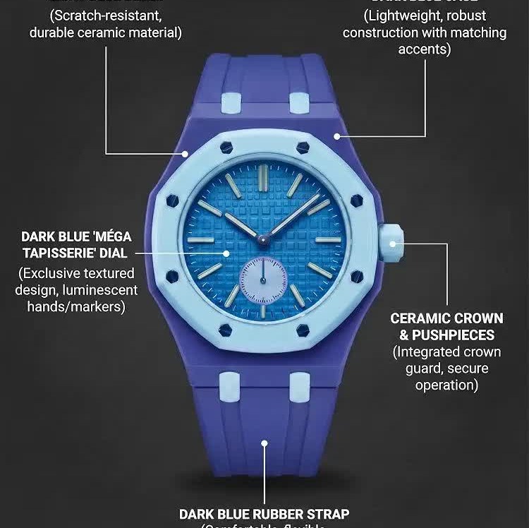 ساعت اسپرت سواچ پیگه AP Swatch Royal Pop (ZZ) فول پک آبی