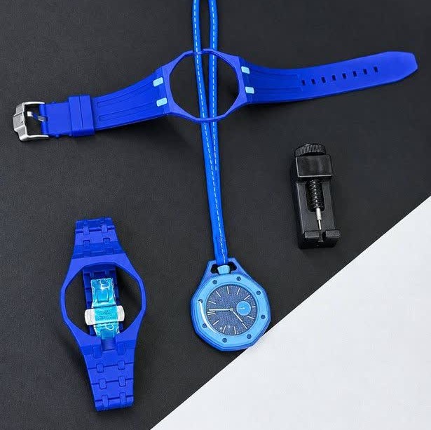 ساعت اسپرت سواچ پیگه AP Swatch Royal Pop (ZZ) فول پک آبی