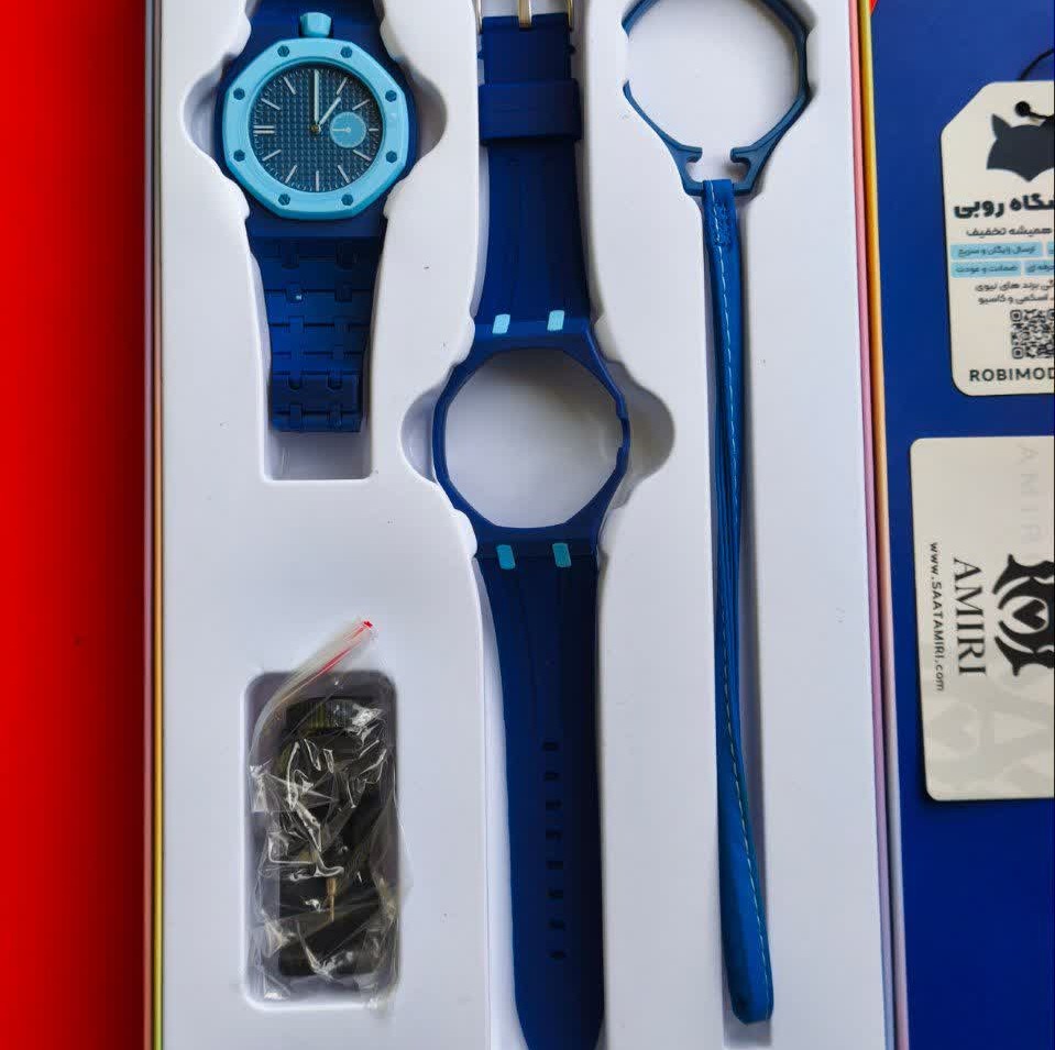 ساعت اسپرت سواچ پیگه AP Swatch Royal Pop (ZZ) فول پک آبی