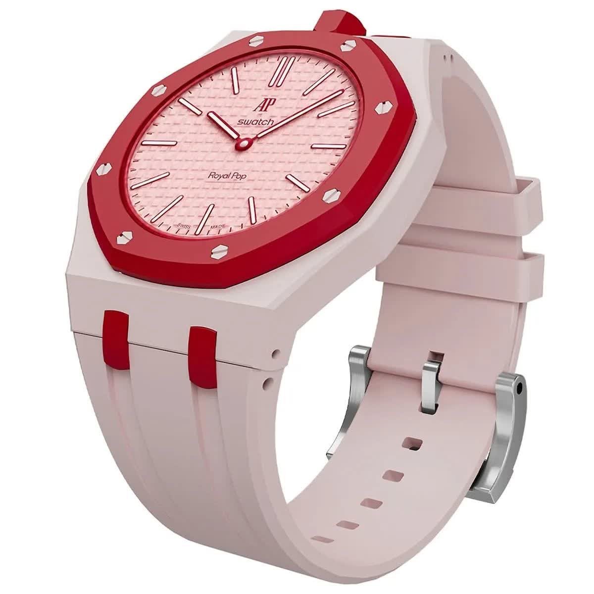 ساعت اسپرت سواچ پیگه AP Swatch Royal Pop (ZZ) فول پک قرمز