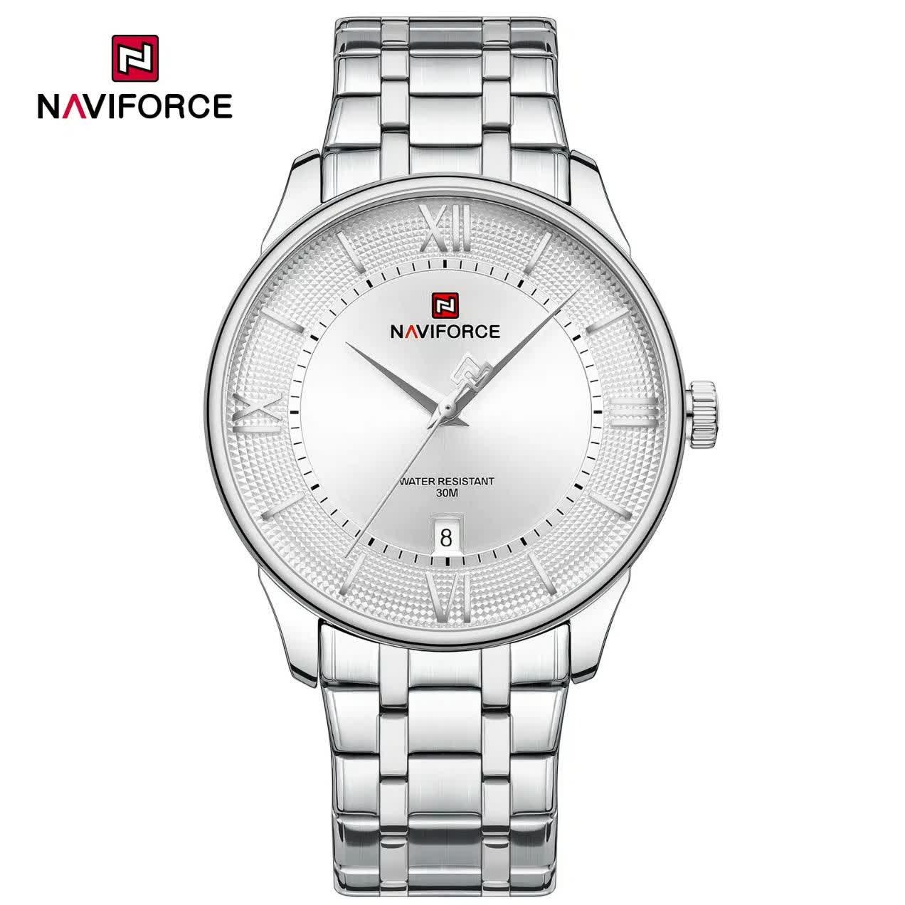 ساعت مچی نیوی فورس مردانه NAVIFORCE مدل NF9272 صفحه سفید