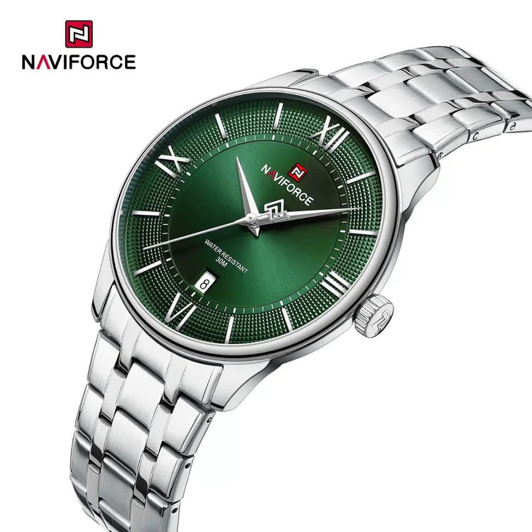 ساعت مچی نیوی فورس مردانه NAVIFORCE مدل NF9272 صفحه سبز