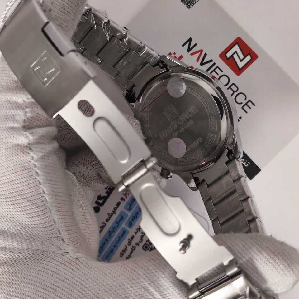 ساعت مچی نیوی فورس مردانه کرنوگراف NAVIFORCE مدل NF8076 صفحه سبز