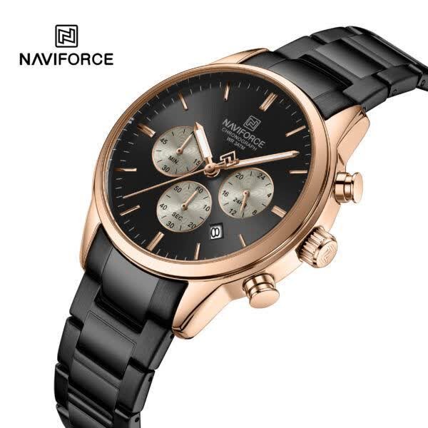 ساعت مچی نیوی فورس مردانه کرنوگراف NAVIFORCE مدل NF8076 فول بلک
