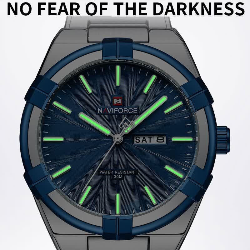 ساعت مچی نیوی فورس مردانه NAVIFORCE مدل NF9218 صفحه آبی