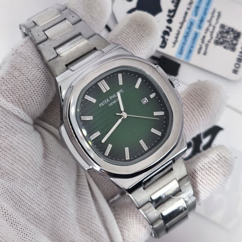 ساعت مچی عقربه ای مردانه پتک فیلیپ PATEKPHILIPPE صفحه سبز