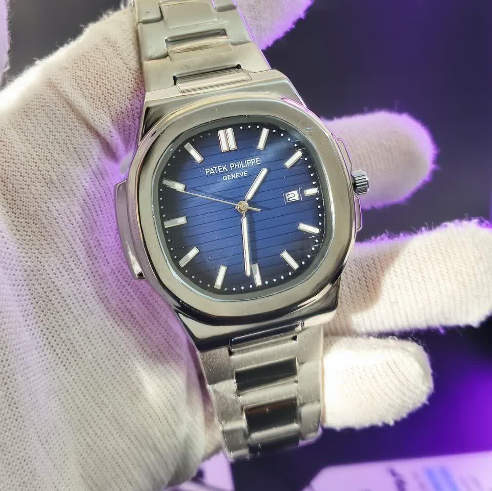 ساعت مچی عقربه ای مردانه پتک فیلیپ PATEKPHILIPPE صفحه سرمه ای