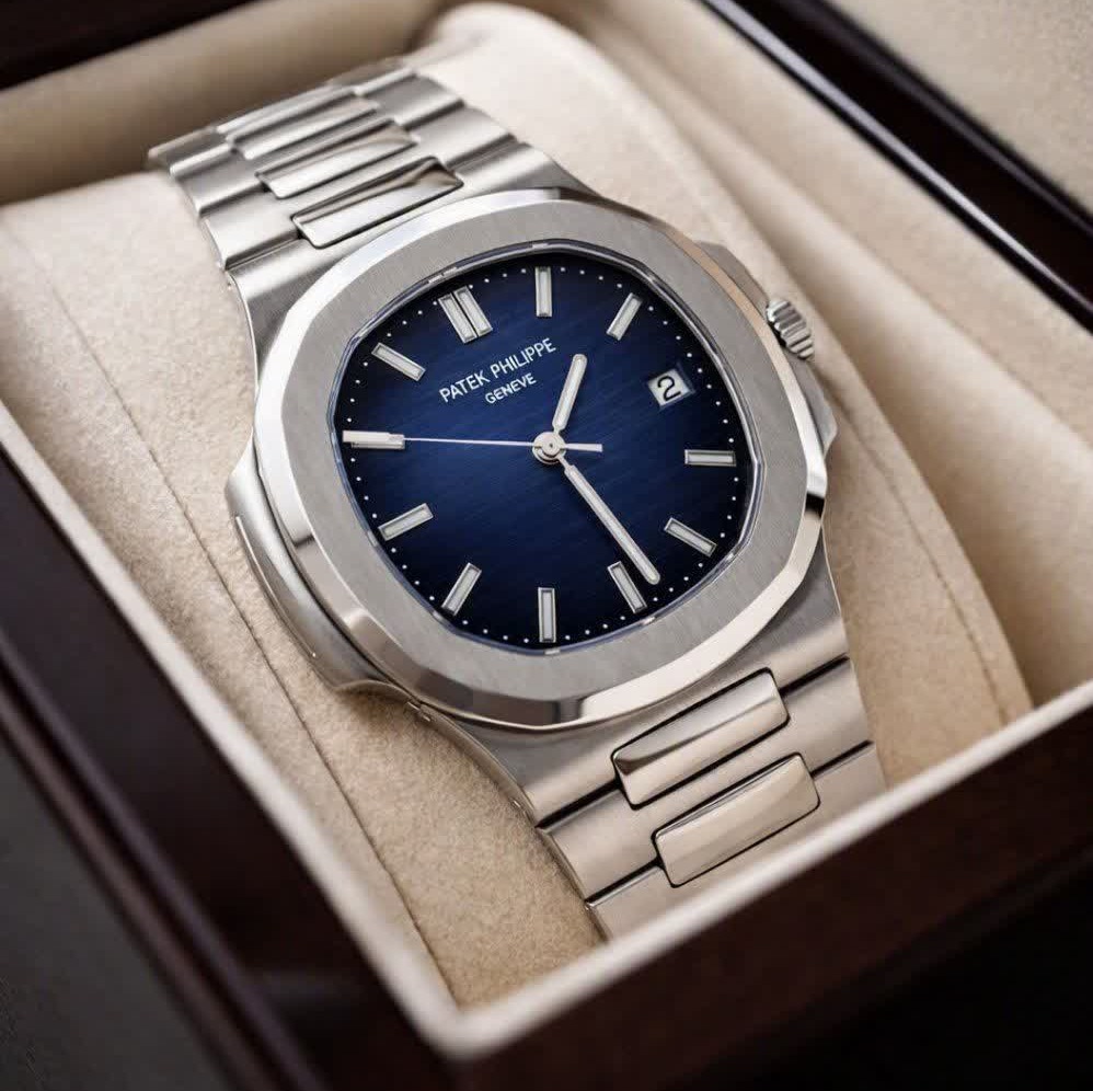 ساعت مچی عقربه ای مردانه پتک فیلیپ PATEKPHILIPPE صفحه سرمه ای
