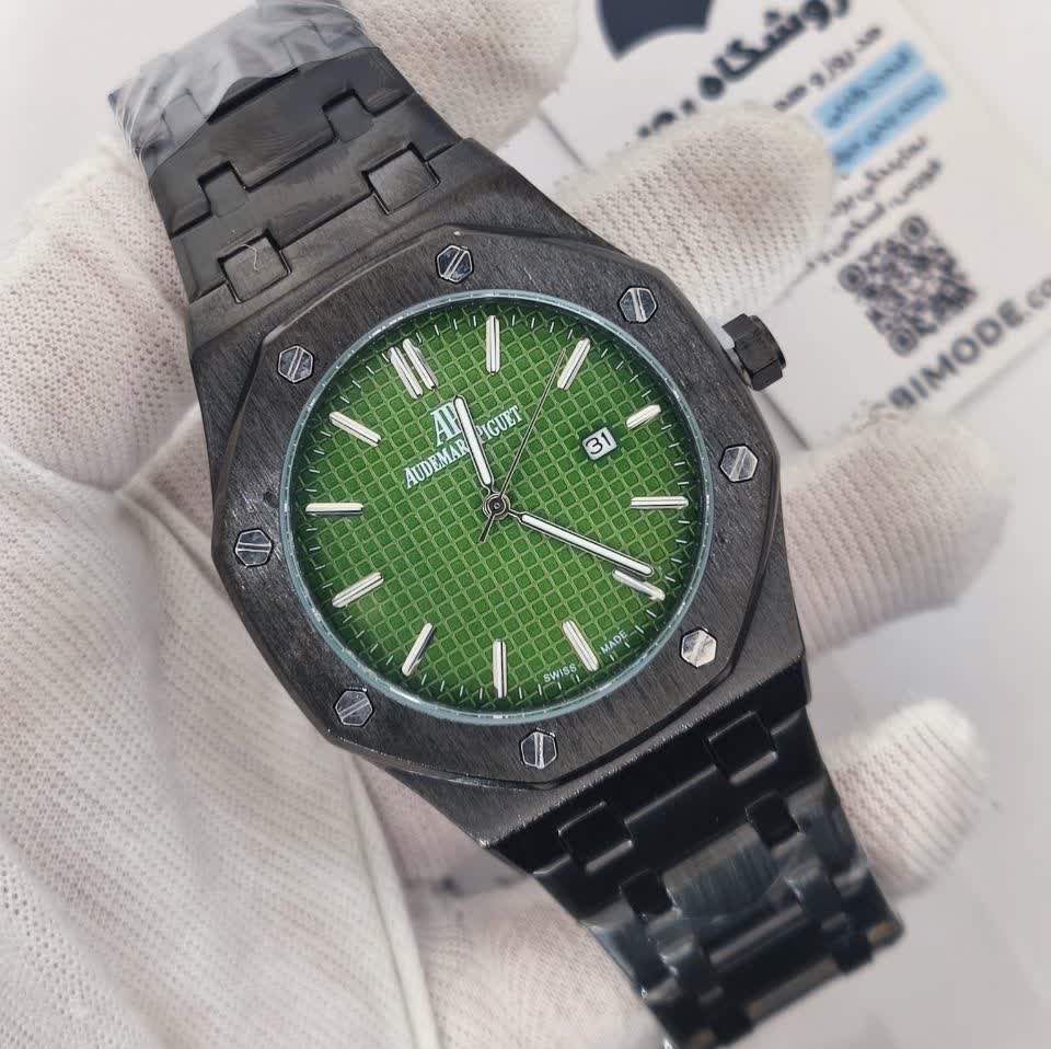 ساعت مچی مردانه اودمار پیگه Audemars Piguet مشکی صفحه سبز
