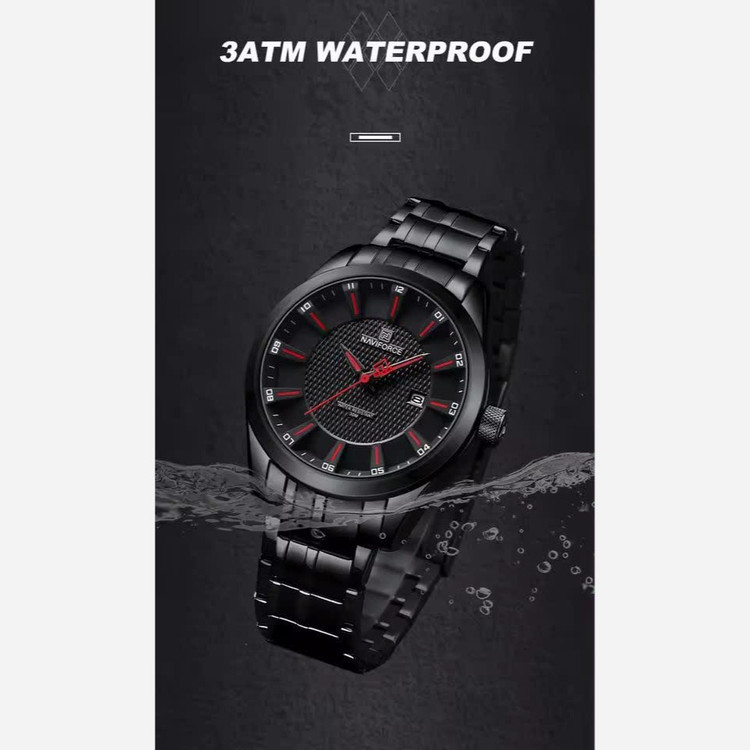 ساعت مچی نیوی فورس مردانه NAVIFORCE مدل NF8032 فول بلک