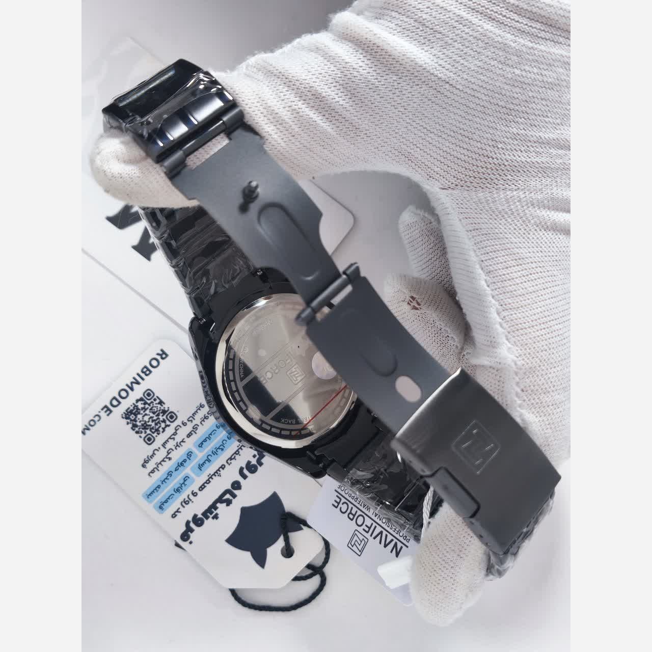 ساعت مچی نیوی فورس مردانه NAVIFORCE مدل NF8032 فول بلک