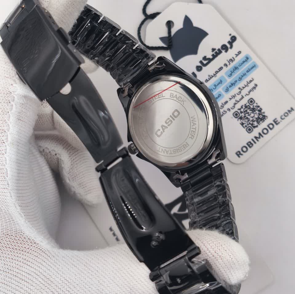 ست ساعت مچی زنانه و مردانه کاسیو CASIO فول بلک کدc35 + جعبه